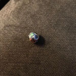 Pandora charm with mother of pearl hearts